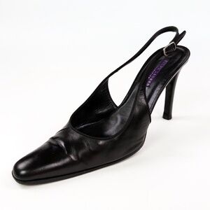 Ralph Lauren Purple Label Black Slingback Heels Pumps